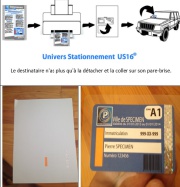 carte-vignette pare-brise US16, édition automatisée de carte, macaron pare-brise sécurisée