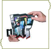 carte intégrée dépliant, carte intégrée flyer, carte intégrée photo personnalisable laser